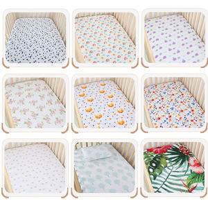 100% Cotton Custom Baby Bed <strong>Sheets</strong> Breathable Knitted Fitted Crib Mattress <strong>Sheets</strong> Neutral Fabric for Newborn Kid Crib Bedding - Product Image 2