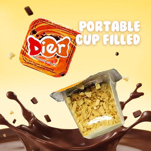 Bonbons en gros, étiquette privée personnalisée, délicieux bonbons au chocolat et à l'avoine en gobelet avec une croûte croustillante et une sauce au chocolat riche, gobelets OEM - Product Image 1