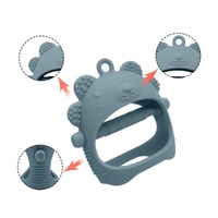 Mitaine de dentition en silicone de qualité alimentaire pour bébé, jouet sensoriel doux à mâcher anti-chute pour le poignet et la main, sans BPA