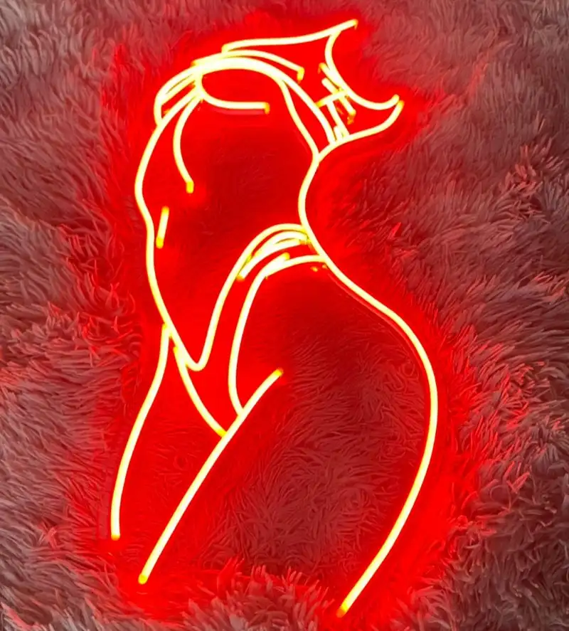 섹시한 몸 여성 그림 Led 빛 몸 Led 표시 주문 네온 표시 여자 몸 섹시한 벽 장식 개인화된 광고 탑승