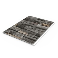 Étincelle blanche platine avec 2 incrustations de ruban Carrelage de plafond en PVC à rainure en V pour revêtement de panneau de salle de bain douche murale humide