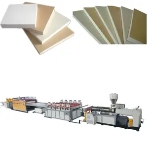 Wood shavings/pellet/sawdust/rice husk+PVC powder composite WPC PVC Foam board machine