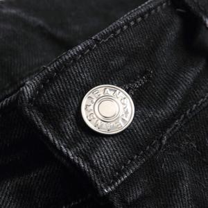 Jeans Neri Strappati con Patch in Stile Punk per Uomo, Pantaloni Casual Elasticizzati a Vita Media con Ricami, <span class=keywords><strong>Abbigliamento</strong></span> <span class=keywords><strong>Hip</strong></span> <span class=keywords><strong>Hop</strong></span> - Product Image 6