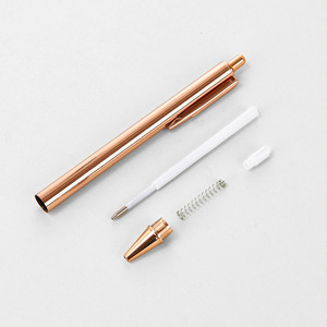 Customizable Metal Ballpoint <b>Pen</b> <b>Gold</b> Silver Rose <b>Gold</b> Press Model Silk Screen Printing Promotional Gift Advertising Signature - Product Image 3