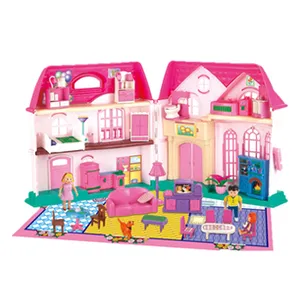 OFFRE SPÉCIALE BRICOLAGE 2020 Maison de poupée Jouets En Plastique Modèle Matériel villa maison fille jouet princesse ensemble de château de MAISON DE POUPÉE bricolage kit