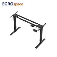 Bureau de travail électrique réglable EGROspace, table assis-debout pour ordinateur, double moteur, hauteur réglable