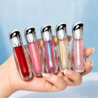 Gloss à lèvres de haute qualité, logo personnalisable, non collant, à la céramide, imperméable, végan, design tendance, gloss à lèvres en marque privée, 5 couleurs