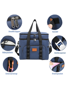 Bolsa Térmica Personalizada con Logotipo, 600D, 23L, Doble Capa Aislada, para Picnic, <span class=keywords><strong>Casual</strong></span>, a Prueba de Fugas, para Camping, Playa, Alimentos, Vino - Product Image 4