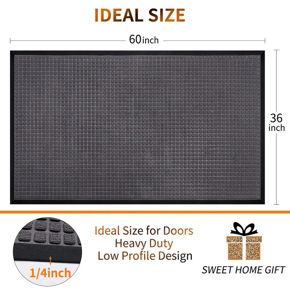 Super strong earth Sanding and dust removal Non-slip Hot Selling Simple design Eco-friendly rubber door mat