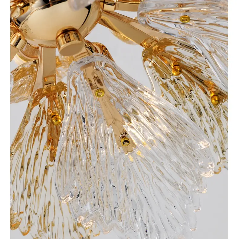 2023 Gold Handmade Glass Pendant Light Indoor Lighting Lamps Home Decor Luxury Lights Chandelier 2023