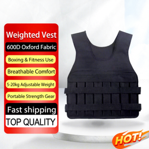 Chaleco con Peso Ajustable de 5-20 kg, de Nailon, para Boxeo, Fitness, Entrenamiento, Cómodo, Equipo de Gimnasio para Hombres y Mujeres, Ejercicio en Casa - Product Image 1