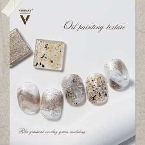 Paleta de Colores de Gel Personalizada Vinimay, Texturas 3D, Blanco Liso, 12 Colores, Sin Necesidad de Limpiar, Pintura de Uñas con Purpurina, Paleta de Pintura de Gel <span class=keywords><strong>Platino</strong></span> - Product Image 6