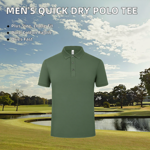 Camiseta de Golf de Alta Calidad para Hombre, 100% Algodón, Secado Rápido, Personalizable, Marca Propia, Color Sólido, Corte Holgado, Tejido de Punto, Tallas Grandes - Product Image 2