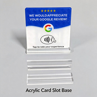 Étiquette NFC Google Review en acrylique NFC G213 215 216, panneau de menu programmable, affichage RFID, carte adhésive pour restaurant, hôtel, commerce de détail