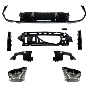 Mercedes-Benz E-Class W213 2021+ Rear Body Kit Glossy Black Silver Trim PP Material - Product Image 1