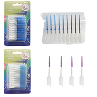 Brosse à dents portable réutilisable à faible MOQ avec picots en caoutchouc pour le nettoyage des dents, brosse interdentaire en caoutchouc pour usage domestique