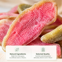 OEM Bulk Gebakken Guava Plakjes Roze Zoete Tropische Fruit Snack Natuurlijk Zonder Kunststoffen Gezond 10kg