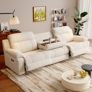 Sofá Reclinable Eléctrico de 3 Plazas con Puertos USB, Tapizado en Tela, para Sala de Estar, Diseño Moderno, Sofá Reclinable Eléctrico - Product Image 1