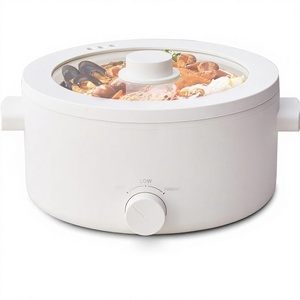 Olayks Electric Hot Pot Portable ABS Body Mechanical Control 700W Multi-functional <strong>Romen</strong> Cooker Steak Pasta Ramen Quick Heating - Product Image 1