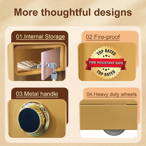 Caja Fuerte Certificada Contra Incendios, de Grado Bancario, con Cerradura Digital Electrónica, 2 Horas de Protección Contra Incendios, para Oficina y Hotel - Product Image 3