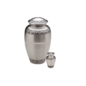 Talla cruzada Funeral Urnas de cremación de metal decorativas Suministros de entierro de urna de latón Premium Venta caliente en MOQ bajo - Product Image 4