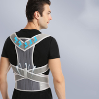 Correcteur de posture ajustable pour adulte avec soutien dorsal flexible, sangles respirantes et confortables pour épaules et taille, protection et soulagement