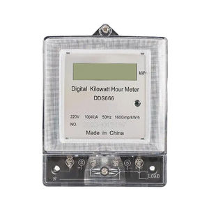 جهاز قياس الطاقة الرقمي الكيلووات ساعة واط KWh شاشة مراقبة 220 فولت عداد طاقة كهربائي أحادي الطور مع كتلة طرفية - Product Image 2