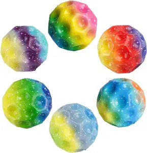 High Resilience Moon Shape Porous Bouncy Ball Anti-gravity Super Bouncy Multi-hole Astro Jump Ball Mini High Bouncing Ball