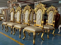 OE-FASHION chaises royales du roi et de la reine du trône meubles d'hôtel en plastique en tissu métallique bon marché pour les mariages événements banquets à manger