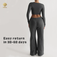 Pantalon de survêtement ample à jambes larges avec cordon de serrage et ligne de couture centrale avant Luluxixiyaya pour femmes
