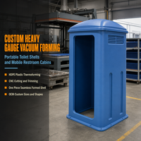 Cabine de toilettes mobiles en plastique thermoformé sur mesure, robuste, pour sanitaires publics
