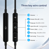Lenovo-écouteurs filaires avec aspiration magnétique, casque d'écoute avec fil, type c, semi-intra-auriculaires, réduction du bruit, avec microphone, pour Google Samsung, Sony et Huawei