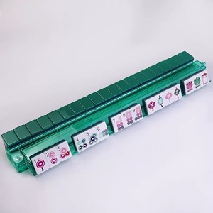Custom 160 - piece Light Green 4 - Layer Acrylic American <b>Mahjong</b> <b>Set</b>, Palm Royale Design, Luxury for Fun - Product Image 2