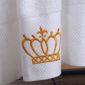 Wholesale Quick-Dry <b>Bath</b> <b>Towel</b> <b>Set</b> 100% Cotton Thicker Embroidery Jacquard Hotel White Hand <b>Towel</b> Custom Logo - Product Image 3