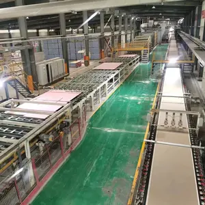 Máquinas para fazer gesso placa fazendo máquina fabricação planta automática drywall gesso linha de produção