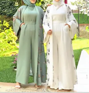 Vestido abaya muçulmano novo design de moda Kaftan Dubai vestidos de pedra acabamento manga morcego roupão plus size feminino
