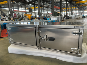 Heavy Duty 60" X 24"x 24" Aluminum <strong>Tool</strong> <strong>Box</strong> Flatbed Semi Double Door Barndoor Style <strong>Trailer</strong> Lockable <strong>Tool</strong> Cabinet - Product Image 5