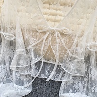 Chemisiers décontractés à manches longues en dentelle pour femmes, chemises à manches lanternes en patchwork de dentelle, hauts élégants pour femmes, vêtements féminins en gros