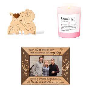 Modern Wooden <b>Gift</b> Set with Picture Frame Elephant Desktop Ornaments & <b>Pink</b> Scented Candles for Corporate Anniversary - Product Image 4