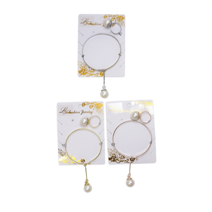 Puerto Rico Collection Elegant <b>Bracelet</b> <b>Set</b> Gold Plated Silver Freshwater Pearl Tassel Women's Fine Jewelry Everyday Wear - Product Image 1