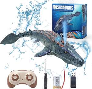 Nuevos juguetes de dinosaurio RC, juguetes de buceo de agua pulverizada ligera, barco RC para piscina, simulación de <span class=keywords><strong>Control</strong></span> <span class=keywords><strong>remoto</strong></span>, animal <span class=keywords><strong>Mosasaurus</strong></span> - Product Image 1