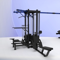 Station de musculation commerciale ergonomique tout-en-un, équipement de gym multifonctionnel, machine polyvalente à 8 stations avec crossover par câble