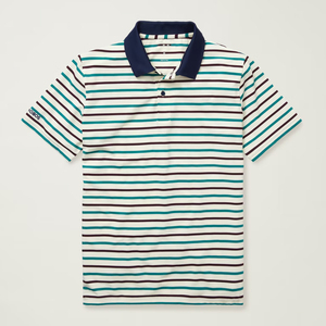 Polo a rayas Dryfit para hombre al por mayor, Polo ajustado por sublimación - Product Image 4