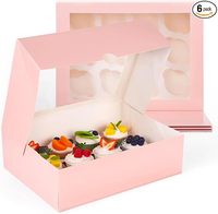 Mini boîte d'emballage Vente en gros de Offre Spéciale personnalisé biodégradable de qualité alimentaire Carte blanche pliante Décorations de gâteau pizza cookie