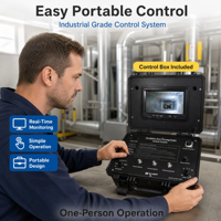 Robot de nettoyage de conduits d'air HVAC RJ-BOT Q37 avec caméra d'inspection HD et système d'aspiration