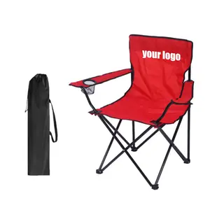 كرسي شاطئ خارجي مطبوع بشعار مخصص مع ذراع وجيب هدية ترويجية