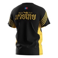 Vêtements de sport respirants à sublimation, t-shirt de Muay Thai pour hommes, t-shirt de Muay Thai pour l'entraînement de boxe