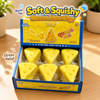 Jouet Squishy en PU en forme de fromage, à remontée lente, anti-stress, à presser, pour enfants et adultes