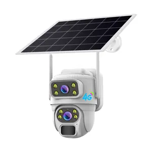 B2B V380 CCTV 4G Solar Camera With Sim Card Wireless Outdoor Full Color Night Vision Recording Security Solar 4MP