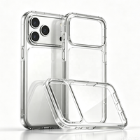 Coque de téléphone transparente anti-jaunissement pour iPhone 15 16 17 18 Pro Max, protection antichoc en PC cristal HD